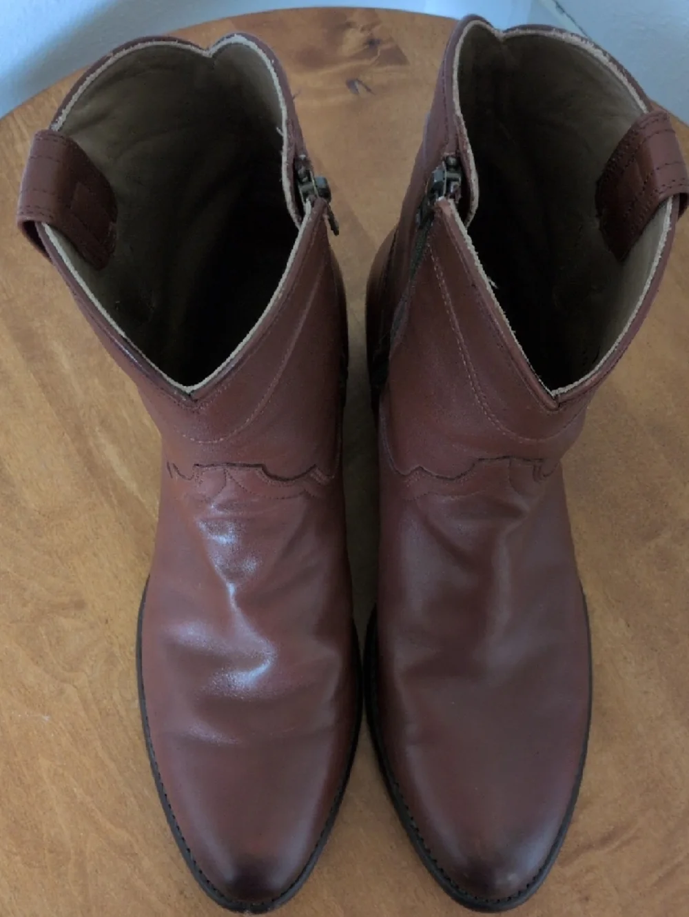Tecovas "the Dean" Men's Brown Leather Western Zip Boots - Picture 5 of 6